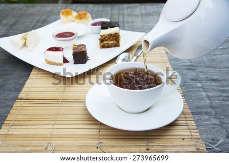French dessert package combination . Afternoon tea
