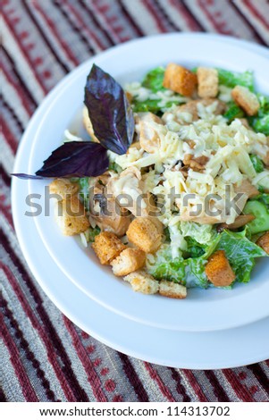 Warm chicken salad
