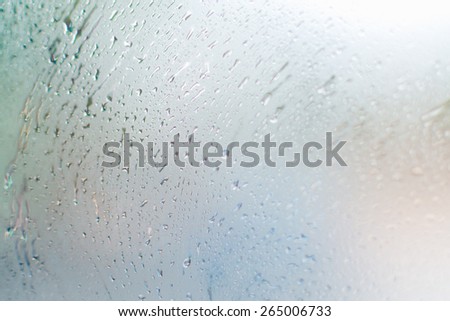 raindrops on a window pane.