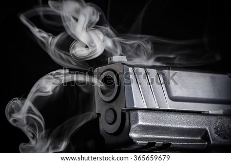 Smoking Gun - Crime Evidence Concept