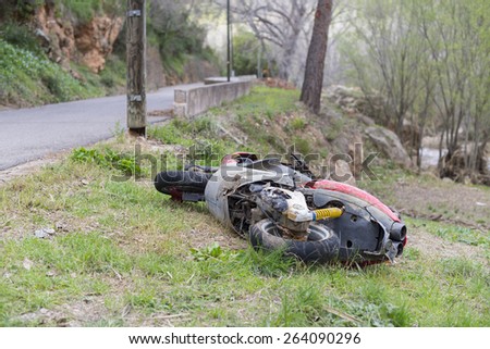 Motorcycle accident.