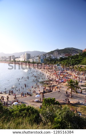 RIO DE JANEIRO FEBRUARY 22 Ipanema Beach on February 22 2009 in Rio de Janeiro Ipanema Beach is one of the famous and crowded ones in Rio de Janeiro Brazil RIO DE JANEIRO FEBRUARY 22 Ipanema Beach on February 22 2009 in Rio de Janeiro Ipanema Beach is one of the famous and crowded ones in Rio de Janeiro Brazil