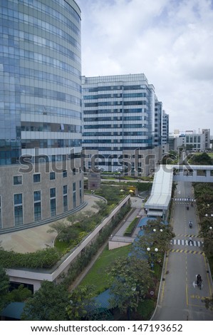 Bangalore, India - Aug 14: Skyline Of International Tech Park On August 14, 2011 In Bangalore, India. The Park, Equipped With Modern Facilities, Offer Offices To Many International Companies.