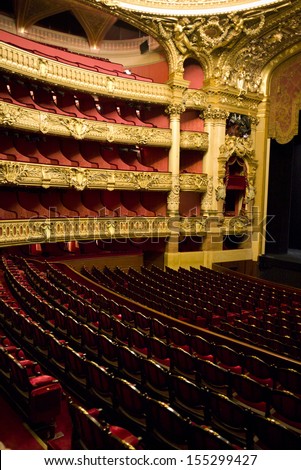 Ris - December 22 : An Interior View Of Opera De Paris, Palais Garnier, Is Shown On December 22, 2012 In Paris. It Was Built From 1861 To 1875 For The Paris Opera House.