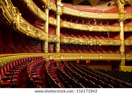 Paris - December 22 : An Interior View Of Opera De Paris, Palais Garnier, Is Shown On December 22, 2012 In Paris. It Was Built From 1861 To 1875 For The Paris Opera House.