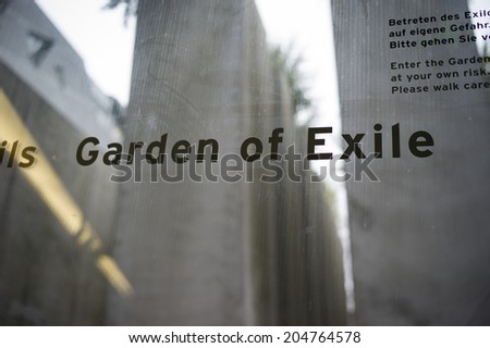 BERLIN, GERMANY - NOV 2: The exhibition, Garden of Eden, in Jewish Holocaust Museum on November 2 2013 in Berlin, Germany. Opened to public in 2001 is one of the largest jewish museums in Europe.