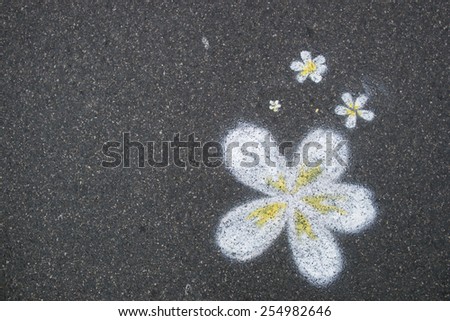 HONG KONG - OCT 15: Drawings are painted in the middle of the road in Admiralty in Hong Kong on October 15 2014. Admiralty is the business center in Hong Kong.