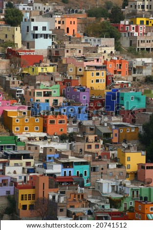 Colorful houses in Guanajuato