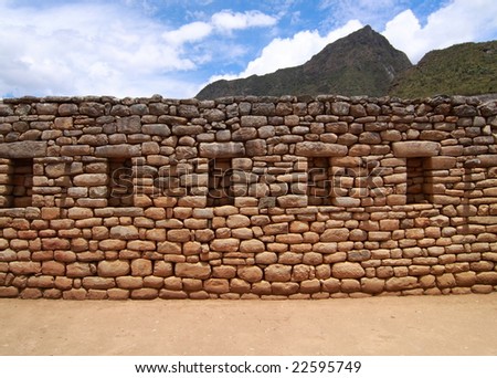  from Considered one of windows, machu jig-saw puzzle Machu+picchu+wall