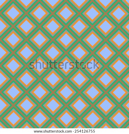 Pattern with green, brown, orange and blue colors on the shirt or T-shirt