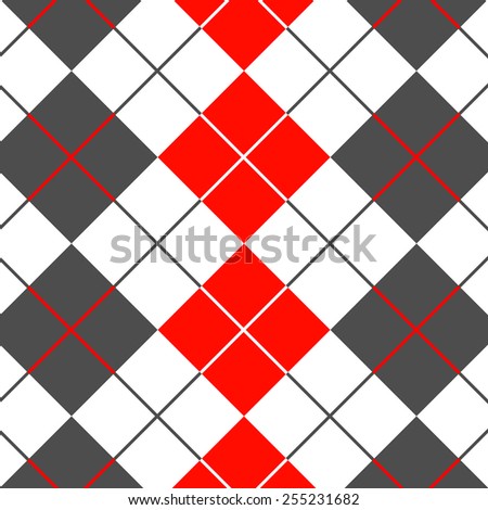Background with diamonds suitable for shirt, red, grey and white colors