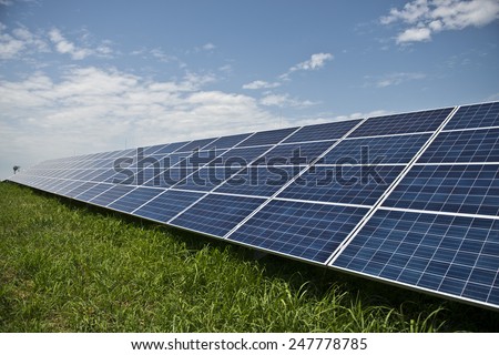 Solar panels in solar power station /Solar panels/