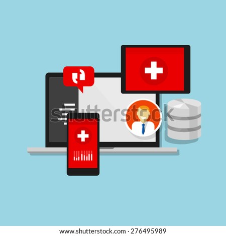 health medical record information system  computer mobile tablet digital