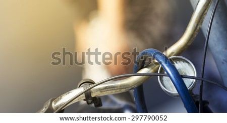 Bike handlebar photo detail