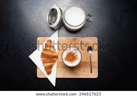 cappuccino and croissant