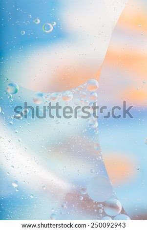 oil droplets on water surface, abstract background
