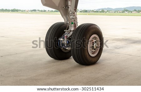 Wheel of airplane is main gear