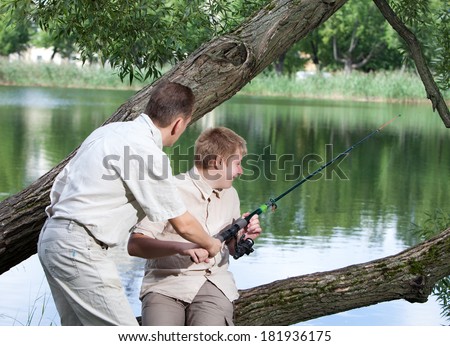 The father asks a fishing tackle from the son too to fish