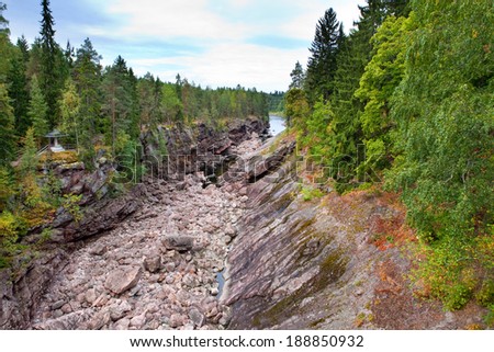 Finland. Imatra. Dry Riverbed of Vuoksa River