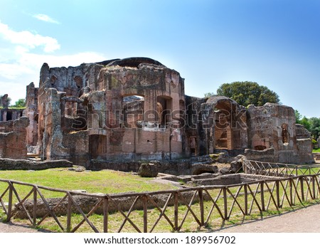 Villa Adriana- ruins of an imperial Adrian villa in Tivoli near Rome