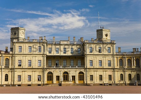 Russia,Gatchina, parade-ground before palace