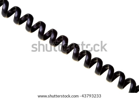 Telephone Wiring on Telephone Wire  Twisted With Spiral Stock Photo 43793233