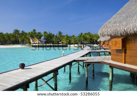 Island in ocean, Maldives