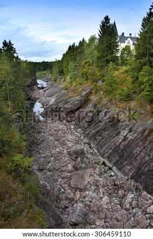 Finland. Imatra. Dry Riverbed of Vuoksa River