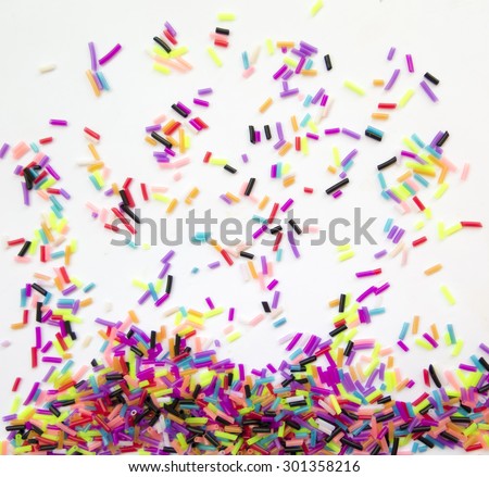 Fun background for holiday cards with colorful confetti