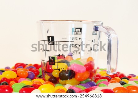 Half a cup of jelly beans