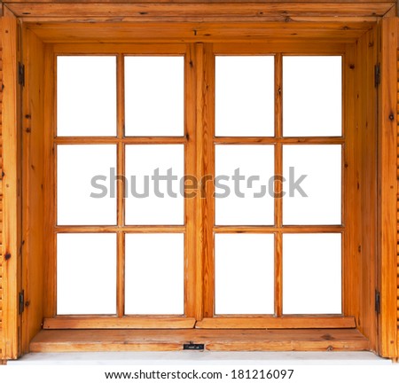 Wooden casement window exterior side