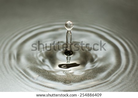 silver drop of water