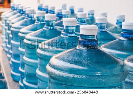 Rows of Big Bottle of Drinking Water Supply#4