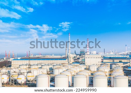 chemical plant, toned iamges, zhaijiang china.