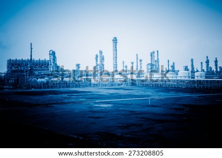 chemical plant, toned iamges, zhaijiang china.
