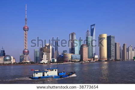 the scene of shanghai china.