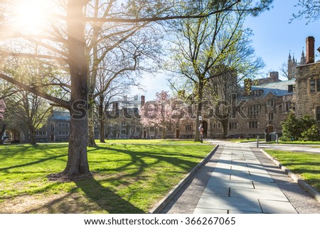 walkway through princeton university, USA.
