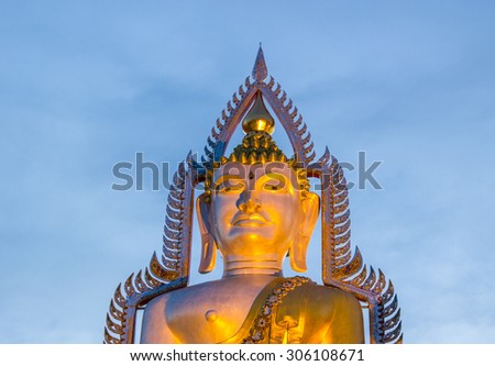 Buddha meditation large  statue  in Bangkok, Thailand