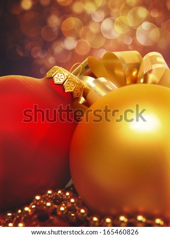 Xmas still-life with noel decorations for your design