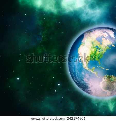 Earth planet, science and environmental backgrounds. NASA imagery used