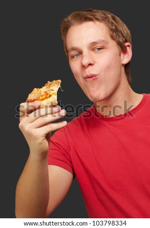 Eating A Pizza