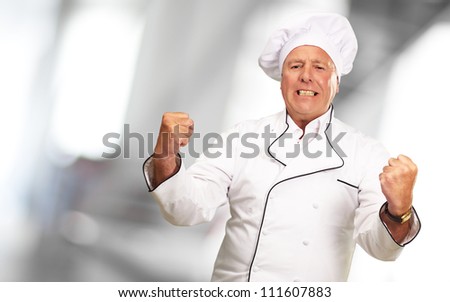 Portrait Of Angry Chef, Indoor