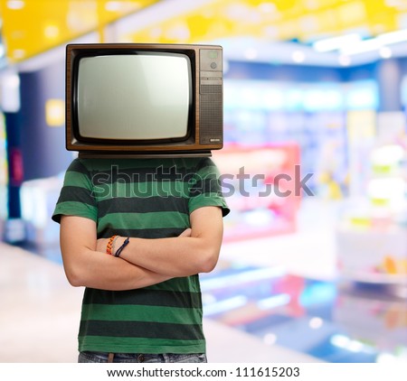 Man With Television Head, Indoor