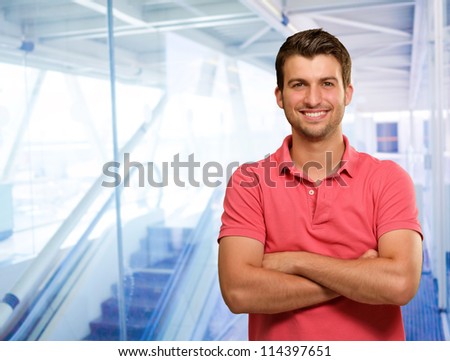 Portrait Of Happy A Man, Indoor