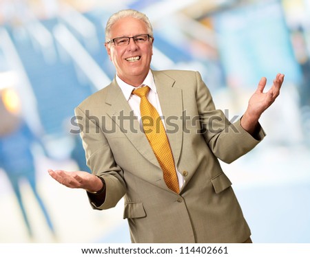 Senior Business Man Presenting, Indoor