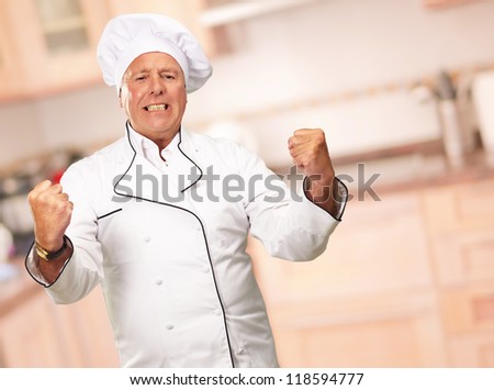 Portrait Of Angry Chef, Indoor
