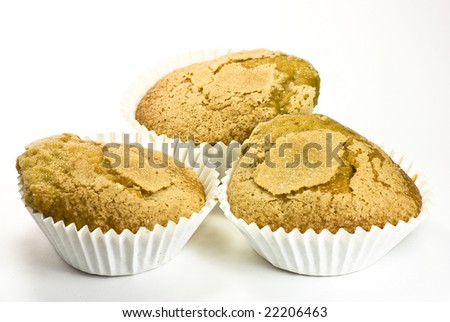 cupcakes on white background