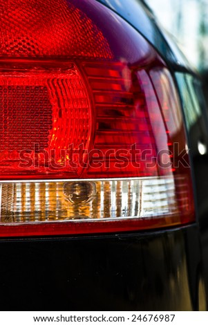 car red brakes lights