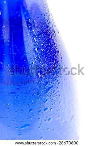blue water bottle closeup