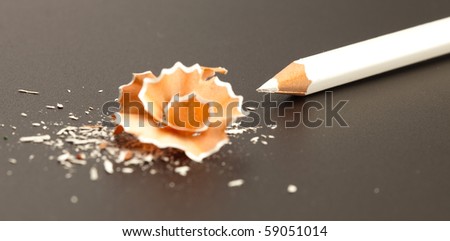 white crayon shavings